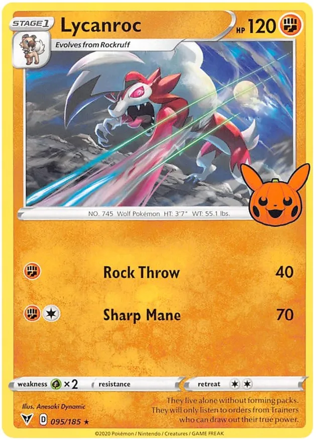 Lycanroc 095/30 — Trick or Trade 2023 (English Pokémon TCG card)