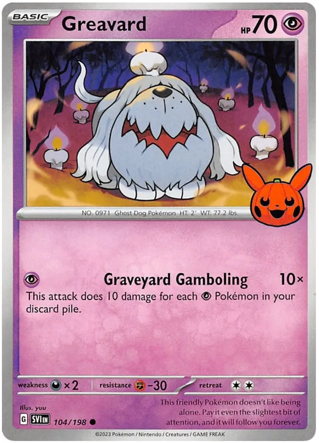 Greavard 010/30 — Trick or Trade 2023 (English Pokémon TCG card)