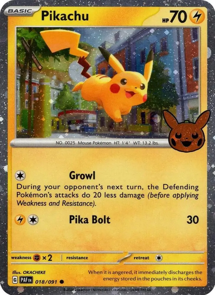Pikachu 010/30 — Trick or Trade 2024 (English Pokémon TCG card)