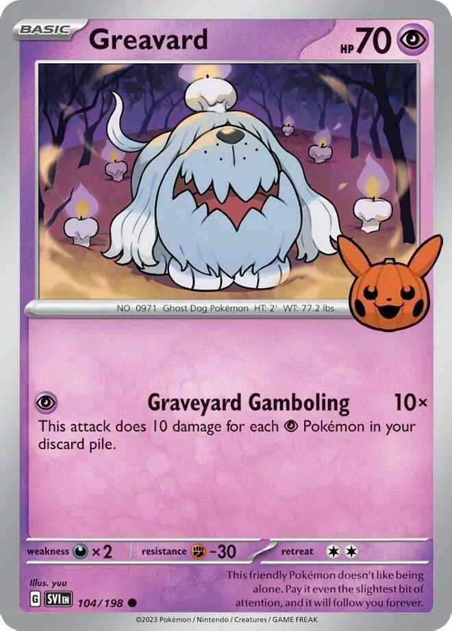 Greavard 012/30 — Trick or Trade 2024 (English Pokémon TCG card)