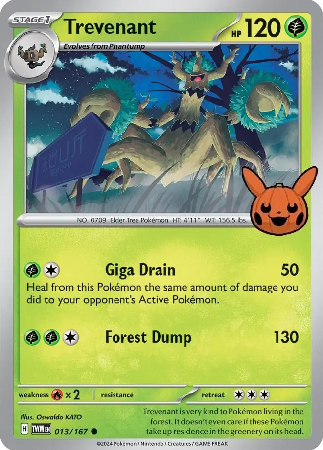 Trevenant 021/30 — Trick or Trade 2024 (English Pokémon TCG card)