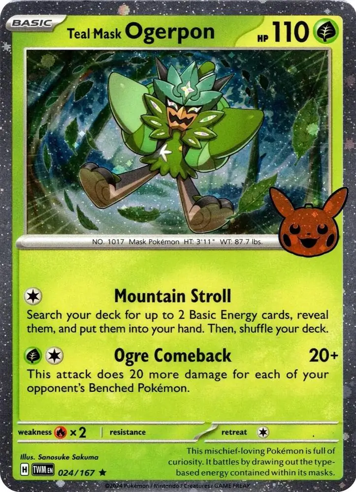 Teal Mask Ogerpon 024/30 — Trick or Trade 2024 (English Pokémon TCG card)