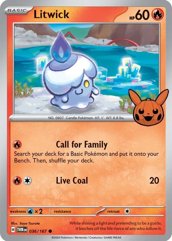 Litwick 025/30 — Trick or Trade 2024 (English Pokémon TCG card)