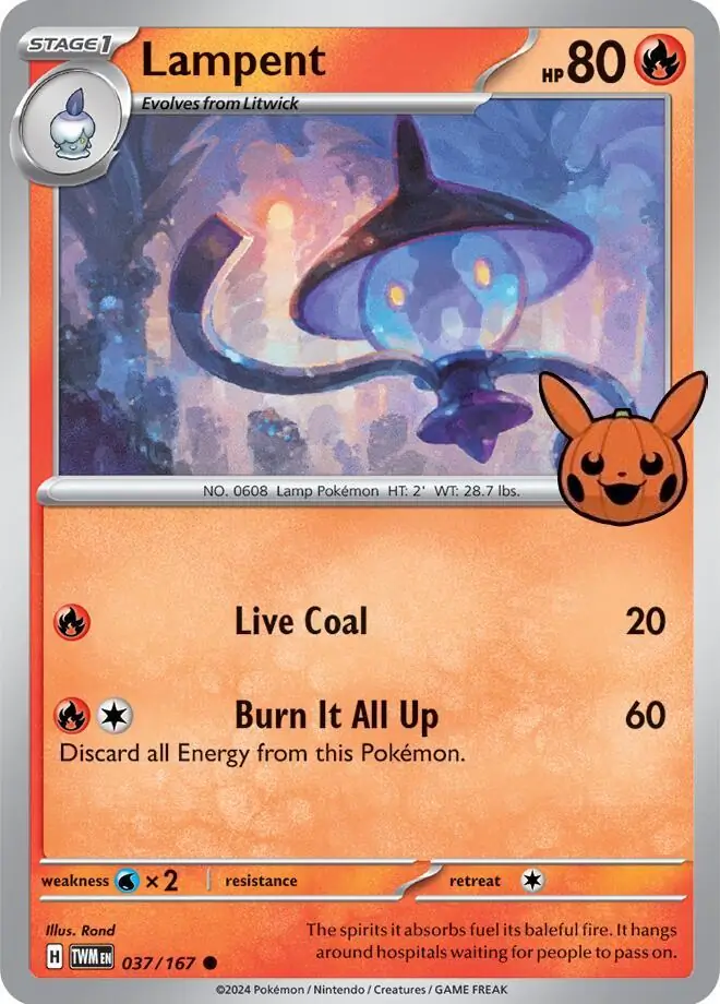 Lampent 026/30 — Trick or Trade 2024 (English Pokémon TCG card)