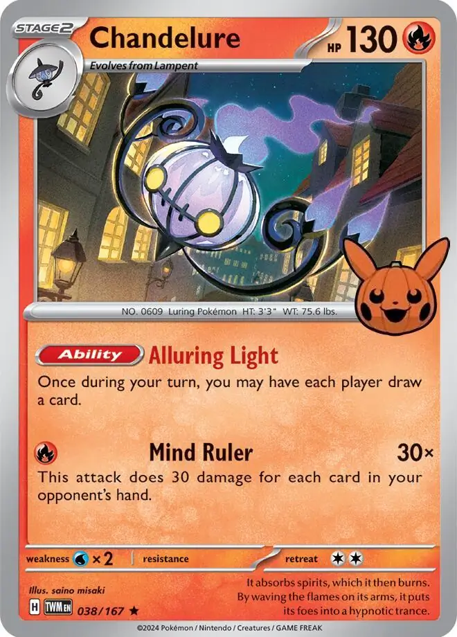 Chandelure 027/30 — Trick or Trade 2024 (English Pokémon TCG card)